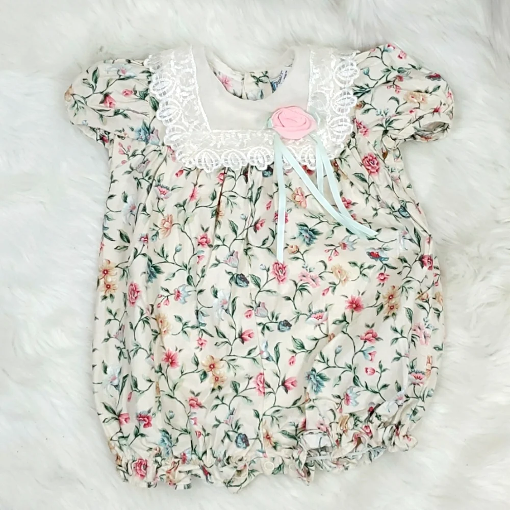 Vintage girl one piece bodysuit cotton girl size 18